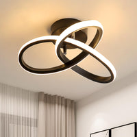 1 x RAW Customer Returns Comely LED Ceiling Light Modern, 22W Creative Flower Shape LED Ceiling Lamp Black LED Lamp Ceiling Lighting for Living Room Bedroom Dining Room Hallway Balcony, 24CM, Warm White 3000K - RRP €33.29