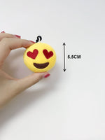 1 x Brand New JZK 45 x Mini Plush Emoticon Keychain 5cm, Yellow Small Smiley Backpack Keyring for Kids Adults Birthday Party Favors Souvenirs Giveaways Party Bag Fillers - RRP €21.49