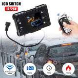 1 x RAW Customer Returns 12 V Car Heater LCD Switch Controller, LCD Display Switch for Car Air Diesel Heater Parking Heater, Black with Remote Control - RRP €26.21