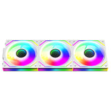 1 x RAW Customer Returns TZMRIT Interstellar-V2 Uni Fan White, 120 mm Infinity Fan, 120 mm Rgb Fan, 120 mm PWM ARGB Fan, Triple Pack - RRP €40.33