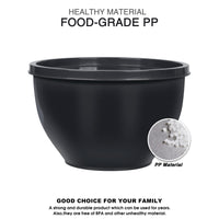 1 x RAW Customer Returns Greentainer salad bowl set with lid, mixing bowls set made of plastic, stackable nesting bowl set for the kitchen, large bowl set, serving bowls ideal for mixing and serving, BPA-free gray  - RRP €24.99