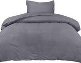 1 x RAW Customer Returns Utopia Bedding bed linen 135x200 set - microfiber duvet cover 135x200 cm 1 pillowcase 50x75 cm - grey - RRP €12.99