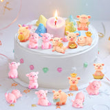 1 x Brand New RANJIMA Little Lucky Pigs, 16 Pieces Lucky Pig Figures Pink Mini Pig Resin Ornaments, Lucky Pig Lucky Charm for DIY Craft Cake Decoration Table Decoration Child Birthday Party - RRP €11.08