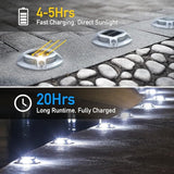 1 x RAW Customer Returns Quntis 8 LED Solar Lights Outdoor Garden, IP68 Waterproof Powerful Solar Lights, LED Solar Step Lights Outdoor Cold Warm White, Solar Spotlight for Paths Pool Stairs Sidewalk 4 Pack  - RRP €38.06