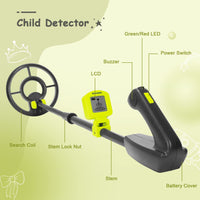 1 x RAW Customer Returns DEWINNER Children s Metal Detector, 9V Alkaline Battery, Light Metal Detector for Children with LCD Display and Waterproof Search Coil, High Sense, Telescopic Long Rod, Suitable for Children and Treasure Hunters - RRP €70.58