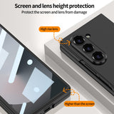 1 x RAW Customer Returns FTRONGRT Case for Samsung Galaxy Z Fold 6, Hard All-Inclusive Shell Tempered Glass Film Combination, Anti-Drop Phone Case for Samsung Galaxy Z Fold 6. Black  - RRP €19.6