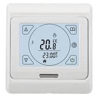 1 x RAW Customer Returns Wengart WG809 Programmable Digital LCD Thermostat, Backlit Touchscreen, 3A AC230V for Water Heating Systems, White - RRP €21.98