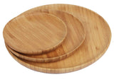 2 x RAW Customer Returns Generic Bamboo Plates Bamboo Plates Wooden Plates made from environmentally friendly bamboo wood 3 piece set - RRP €39.6