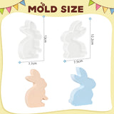 1 x Brand New Silicone mold Easter bunny, 2 pieces rabbit molds silicone, silicone mold Easter, 3D silicone mold bunny, molds Easter, DIY silicone molds Easter mold for plaster, soy wax candles, crafts - RRP €16.8