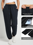 1 x Brand New BALEAF Women s Sweatpants Cotton Baggy Fleece Lined Thermal Jogging Bottoms Warm with Pockets Black M - RRP €41.99