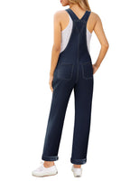 1 x RAW Customer Returns Roskiky overalls women summer dungarees women jeans jumpsuit women long women overalls dungarees deep blue women jumpsuit summer deep blue S - RRP €42.98