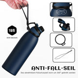 1 x RAW Customer Returns Fjbottle Thermal Water Bottle with Magnetic Cap 1500ML, Thermal Bottle for Children - BPA Free No Leaks Stainless Steel Water Bottles for School, Sports, Gym, Cycling - RRP €26.99