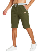 1 x RAW Customer Returns JustSun Shorts Men s Shorts Summer Shorts Chino Cotton with Drawstring Green L - RRP €29.99