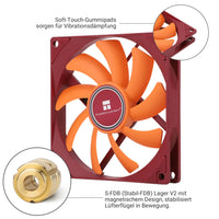 1 x RAW Customer Returns Thermalright TL-9015B CPU Silent Fan 4 Pin PWM PC 15mm Slimline Cooling Fan, 2700RPM Speed, 90mm CPU Fan Black  - RRP €7.33