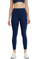 1 x RAW Customer Returns icyzone Women s Sports Leggings 7 8 High Waist Yoga Sports Pants Gym Fitness Leggings with Pocket M, True Navy  - RRP €25.2