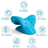 6 x Brand New Anzorhal Neck Massager Neck Shoulder Massage Pillow Cervical Traction Device Pain Relief Head Neck for Neck Pain Headache Magnetic Therapy Blue  - RRP €157.8