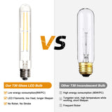 1 x RAW Customer Returns BRIMAX E27 LED lamp slim T30 dimmable light bulb AC230V 8W warm white lighting 185mm LED light source 2700K for pendant lights wall lights flicker-free set of 4 glass tubular light - RRP €23.65