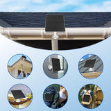 1 x RAW Customer Returns 5W solar panel for surveillance camera outdoor battery, 5V solar module for battery-operated camera, IP65 waterproof with micro-USB, DC 3.5 mm, USB and type-C, 3m cable, 360 adjustable bracket 2 PACK  - RRP €36.29