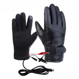 1 x RAW Customer Returns Motorcycle Electric Heated Gloves, TOTMOX Winter Windproof Warm Gloves, Unisex USB Powered Ski Gloves with Touch Screen - RRP €36.0