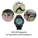 1 x RAW Customer Returns FCXJTU Digital Referee Watch, Sports Referee Wrist Watch, Football Game Timer for Coaches, 100 Laps Memory Stopwatch, Luminous Sports Watch with 3 Lines, Large Display and Alarm - RRP €26.99