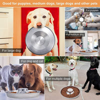 1 x RAW Customer Returns SUOXU Puppy Feeding Bowl, Dog Bowls Made of Stainless Steel Metal, Puppy Weaning Bowl Puppy Dish Can Be Used for Multiple Puppies at the Same Time, Water Bowl and Food Bowl 34CM  - RRP €17.99