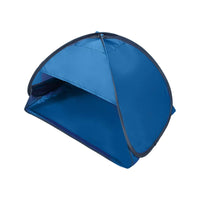 1 x RAW Customer Returns Beach Tent Automatic Pop Up Sun Shade Headrest Curtain Instant Beach Shelter Easy Set Up Waterproof Lightweight Headrest Tent - Blue, L - RRP €17.74