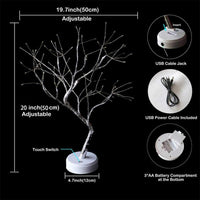 1 x RAW Customer Returns S-Union Tabletop Bonsai Lighted Tree, 108 LEDs Christmas Decoration Table Tree Light, Battery USB Powered Artificial Tree for Wedding Party Gifts Indoor Outdoor Desktop Decor - RRP €18.14