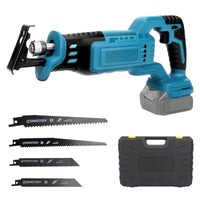 1 x RAW Customer Returns Cordless reciprocating saw compatible with Makita 18V, with 4 saw blades, 3200 rpm, electric wood saw with variable speed for cutting wood, metal and PVC - RRP €72.59