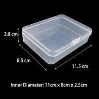 1 x RAW Customer Returns DUGYIRS 12 pieces storage box plastic transparent with folding lid, rectangular plastic storage container box for beads and jewelry, small items, classification - RRP €19.99