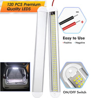 1 x RAW Customer Returns Intckwan 1 Pack 120 LED Interior Lighting, 12v LED Car Interior Light with Switch, for Car, Camper, Van, Bus, Caravan, Boat, Camper, Kitchen, Bathroom, Truck - RRP €9.77