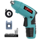 2 x RAW Customer Returns Mini cordless screwdriver, Kiprim ES3 cordless screwdriver, 3.6V, 1.3Ah Li-Ion battery with battery indicator, 2-direction of rotation, LED light, USB charging cable - RRP €25.98