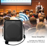 1 x RAW Customer Returns NORWII S358 Portable 2000mAh Rechargeable Voice Amplifier with Wired Microphone, Headset and Waistband, Personal Microphone and Speaker for Teachers, Tour Guides etc. Black  - RRP €34.99