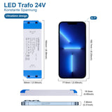 2 x RAW Customer Returns LED transformer 24V 60W, VARICART ultra thin LED transformer 230v to 24V LED driver, 2.5A LED driver power supply constant voltage low voltage transformer for MR16 GU5.3 MR11 G4 light bulbs and LED light strips - RRP €32.26