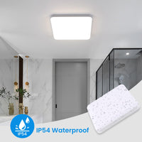 1 x RAW Customer Returns Toolight LED ceiling light 32W 3600LM, ceiling lamp square 4500K, IP54 modern bathroom lamp, ceiling lighting white for bathroom hallway kitchen bedroom balcony, ultra thin, 25 H3cm - RRP €20.15