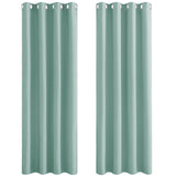 1 x RAW Customer Returns PONY DANCE Blackout Curtains Eyelet Curtains 2-Set H 245 x W 140 cm Thermal Insulated Curtain Opaque Living Room Curtains with Eyelets, Summer Green - RRP €45.95