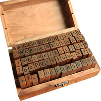 1 x RAW Customer Returns IWILCS Alphabet Stamp Set, 70 Pieces, Stamps, Alphabet Letter Number Set, with Storage Box, Letter Number Symbol, for Arts, Crafts - RRP €13.1