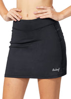 1 x RAW Customer Returns BALEAF Tennis skirt women s sports skirt running skirt with trousers golf skirt with pocket short skirt with trousers underneath sports trouser skirt for running tennis black S - RRP €26.21