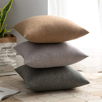 1 x RAW Customer Returns MIULEE Set of 2 cushion covers, linen look cushion cover, decorative cushion, decorative soft sofa cushion, couch cushion for sofa, bedroom with hidden zip, 40 x 40 cm, dark grey - RRP €14.11