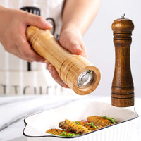 1 x RAW Customer Returns BINHAI pepper mills -2 piece set of wooden spice mill manual mills salt mills solid with strong adjustable ceramic mills - RRP €23.99