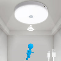 1 x RAW Customer Returns SOAIY Motion Sensor Ceiling Light 18.8CM Ceiling Light with AUTO ON OFF Motion Detector 7500mAH Rechargeable 5000K Ultrathin 4.9 cm Color Rendering 80 for Corridors, Stairs, Garages - RRP €24.95