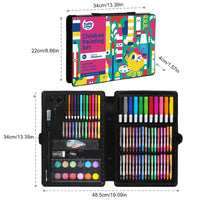 1 x RAW Customer Returns KIDDYCOLOR 211 Piece Deluxe Painting Set for Children, Creative Painting Box for Children Beginners, High Quality Colored Pencil Sets, Colored Pencils, Pastels, Markers and More - RRP €29.23