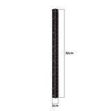 1 x RAW Customer Returns Architectural Ruler, Aluminum Triangular, Metric Scales 1 20, 1 25, 1 50, 1 75, 1 100, 1 125, Standard, 30.5 cm Long, for Architects, Students, Draftsmen and Engineers, Black - RRP €11.86