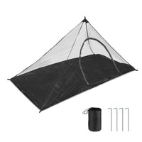 1 x RAW Customer Returns EFUTURETIME Camping Mosquito Net, 220 x 120 x 100 cm, Lightweight Mosquito Net Outdoor, Compact Mosquito Net Travel, Mosquito Tent with Zip for Camping, Hiking, Black - RRP €24.19