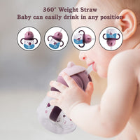 1 x RAW Customer Returns nohlerlife drinking cup for baby months 6 , children s drinking bottle, baby drinking cup with handles, leak-proof, baby straw cup, soft spout cup 240ml, BPA free purple  - RRP €13.99