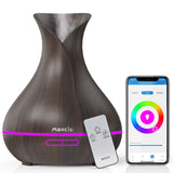 1 x RAW Customer Returns Maxcio diffuser for essential oils Alexa with remote control Maxcio app control 400 ml aroma diffuser compatible with Alexa Google Home 2 modes mist WiFi with timer function 7 colors LED BPA-free - RRP €54.99