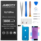 1 x RAW Customer Returns 3800mAh Battery for iPhone 12 12Pro, JUBOTY 2023 New Upgrade Li-ion High Capacity Battery Replacement for iPhone 12 12Pro with Complete Professional Repair Kit - RRP €26.21