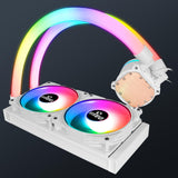 1 x RAW Customer Returns EMPIRE GAMING Guardian P-W240 Watercooling AIO PC Gamer CPU Cooling Liquid ARGB 3 Pins 5V 2 x 120 mm Intel LGA 1700 1200 115X 1366 2066 2011, AMD AM5 AM4 White - RRP €71.99