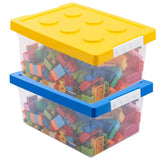 1 x RAW Customer Returns Greentainer toy storage box with lid, 2 pieces stackable toy box made of plastic, storage basket for children, toy box for children s room, storage container for blocks - RRP €39.99