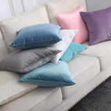 1 x RAW Customer Returns MIULEE Set of 2 Velvet Cushion Covers Flange Cushion Cover Decorative Sofa Cushions Decorative Cushions Wrapped Edge Cushion Covers Decorative Cushion Cover for Sofa Living Room Bedroom 60 x 60 cm Light Gray - RRP €21.06