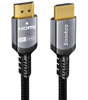 1 x RAW Customer Returns Sniokco 8K 4K HDMI cable 48Gbps 15meter, high speed HDMI cable aluminum 4K 120Hz 8K 60Hz, DTS X, HDCP 2.2 2.3, eARC HDR 10 Compatible with PS5 Blu-ray Roku TV - RRP €46.25